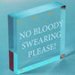 Novelty Man Cave Sign NO SWEARING Plaque Funny Shed Sign Gift For Men