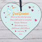 Great Grandad Christmas Memorial Decoration Wooden Heart Memorial Plaque Gift