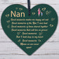 Nan And Grandad Memorial Plaques Wooden Heart Sign Ornament Christmas Decoration