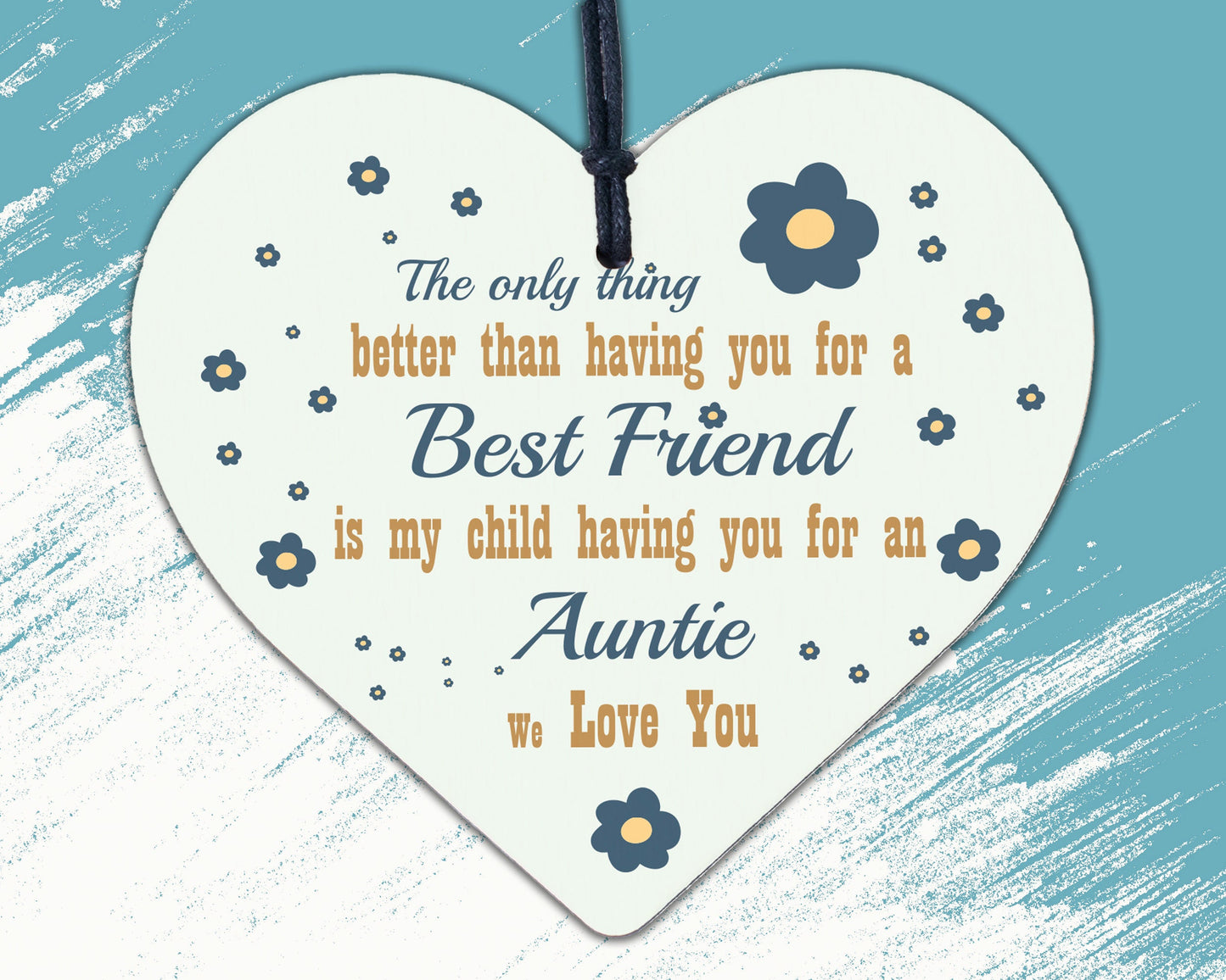 Best Friend Auntie Heart Gift Shabby Chic Birthday Love Keepsake Thank You Sign