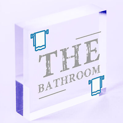 Bathroom Decor Marble Theme Hanging Bathroom Toilet Sign Home Decor Gift