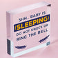 Shh.. Baby Is Sleeping Do Not Disturb Nursery Hanging Plaque Baby Door Cot Sign