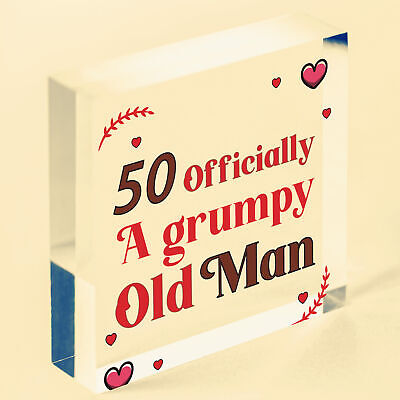 Rude 50th Birthday Funny Wooden Heart Birthday Gift For Dad Uncle Gift For Him