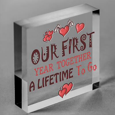 Special 1st Anniversary Gift For Boyfriend Girlfriend Husband Wife Engraved