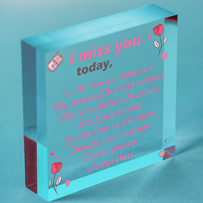 Miss You Memorial Bereavement Gifts For Mum Dad Nan Grandad Love Hanging Plaque