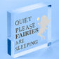 Quiet Please Novelty Hanging Plaque Fairy Sign Garden Shed Mum Decor Gift Plaque