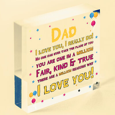 Dad Gifts From Daughter Son Novelty Fathers Day Birthday Card For Dad Wood Heart