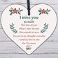 Christmas Miss You Memorial Handmade Hanging Wooden Bauble Tree Decoration Sign