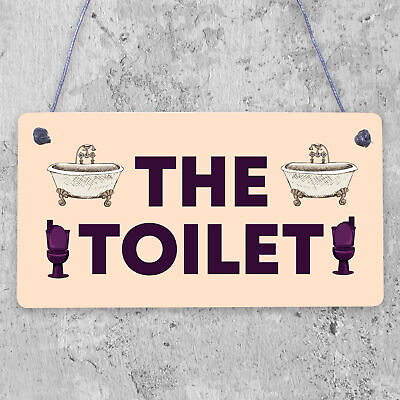 Marble Theme Hanging Bathroom Toilet Loo Sign Home Decor New Home Gift