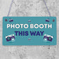 Photo Booth This Way Hanging Wedding Direction Decoration Arrow Plaque Sign