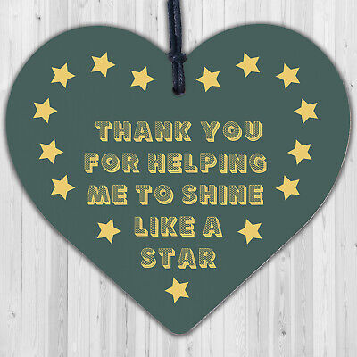 Star Teacher Leaving Gift Heart Sign Teaching Assistant Preschool Thank You Gift