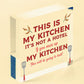 Vintage This Is My Kitchen Funny Plaque Shabby Chic Kitchen Wall Retro Sign Gift