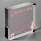 Memorial Gift For Mum On Mothers Day Wooden Flower In Memory Plaque For Mum