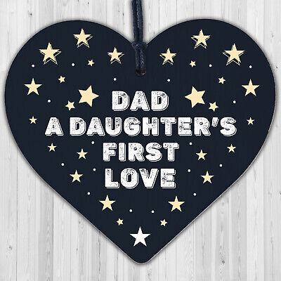 Dad Daughters First Love Gift Wood Keyring Dad Gifts From Daughter Fathers Day