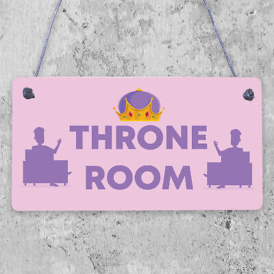 Throne Room Bathroom Toilet Door Plaque Bathroom WC Ladies Gents Sign Funny Gift