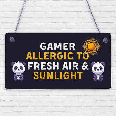 Funny Gamer Gift Gaming Sign For Bedroom Man Cave Son Christmas Birthday Gift