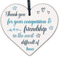 THANK YOU Friend Friendship Best Friend Colleague Gift Wooden Heart Plaques