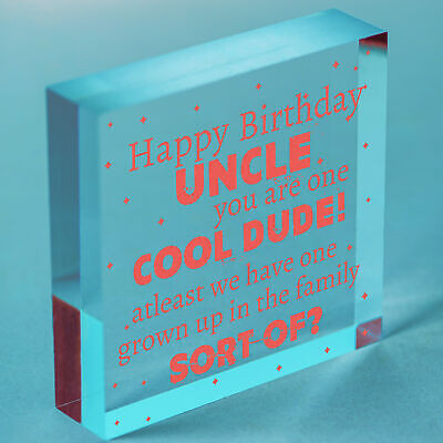 Cool Funny Happy Birthday Heart Uncle Gifts For Him Man Family Signs Thank You