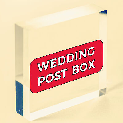 Wedding Post Box Hanging Decorative Plaque Well Wishes Table Presents Cards Sign