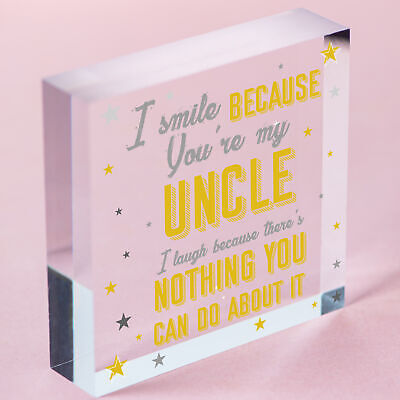 Uncle Birthday Gifts Presents Wooden Heart Plaque Keepsake Christmas Uncle Gifts