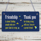 Crazy Friendship Sign Best Friend Hanging Plaque Thank You Family Birthday Gift