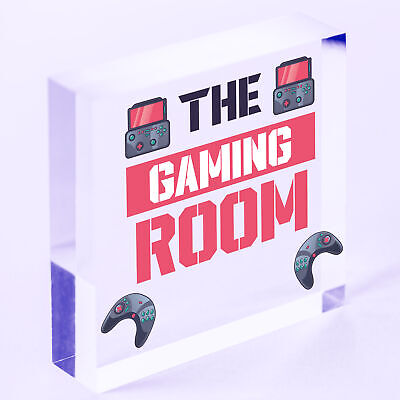 Gaming Room Sign Novelty Gamer Gift Bedroom Man Cave Sign Son Birthday Xmas