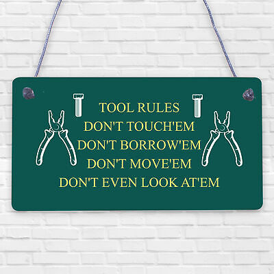 Funny Tools Sign For Man Cave Garage Shed Door Sign Gift For Men Dad Grandad