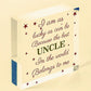 UNCLE BROTHER DAD Novelty Acrylic Block Birthday Christmas Gift For Uncle