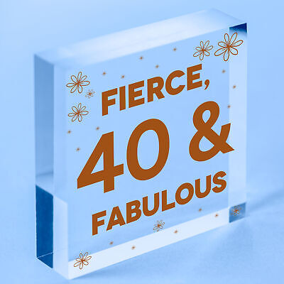 40 And Fabulous Gift 40 Birthday Decorations 40th Birthday Present For Women Men