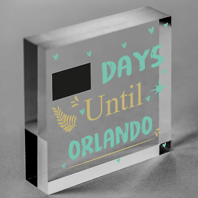 Chalkboard Holiday Countdown To ORLANDO America USA Novelty Gifts For Friend