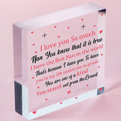 Special Mother's Day Gift For Nan Wood Heart Nan Gifts Nan Sign Grandparent Gift