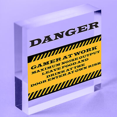 Funny Gaming Warning Sign Novelty Gaming Gifts For Boys Gamer Birthday Present