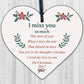 Christmas Miss You Memorial Handmade Hanging Wooden Bauble Tree Decoration Sign