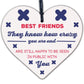 Best Friend Birthday Gift Friendship Sign Wood Heart Thank You Keepsake Plaque