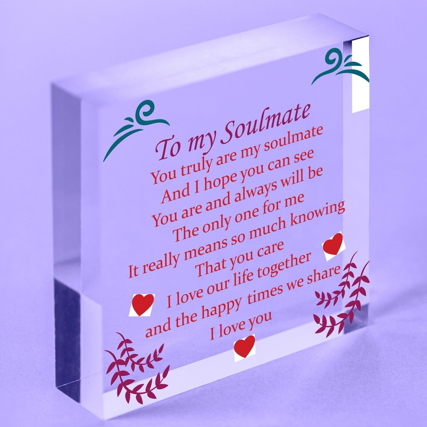 Soulmate Gift For Her Heart Anniversary Valentines Gift For Boyfriend Girlfriend