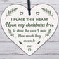 Christmas Tree Decoration Bauble Memorial Poem Wooden Heart Plaque Family Gifts