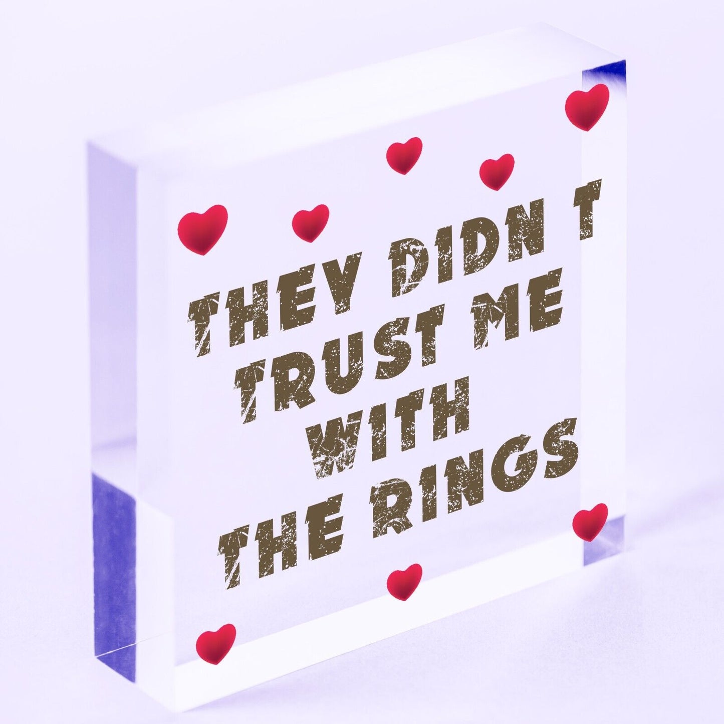 Wedding Decoration Didn't Trust Me Page Boy Reception Decor Mr & Mrs Gift