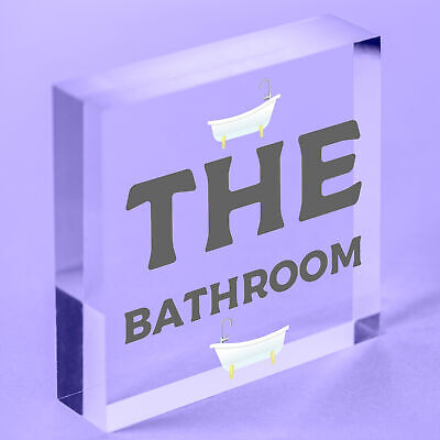 Bathroom Accessories Plaques Sign Novelty Home Decor Grey / Beige Toilet Gifts