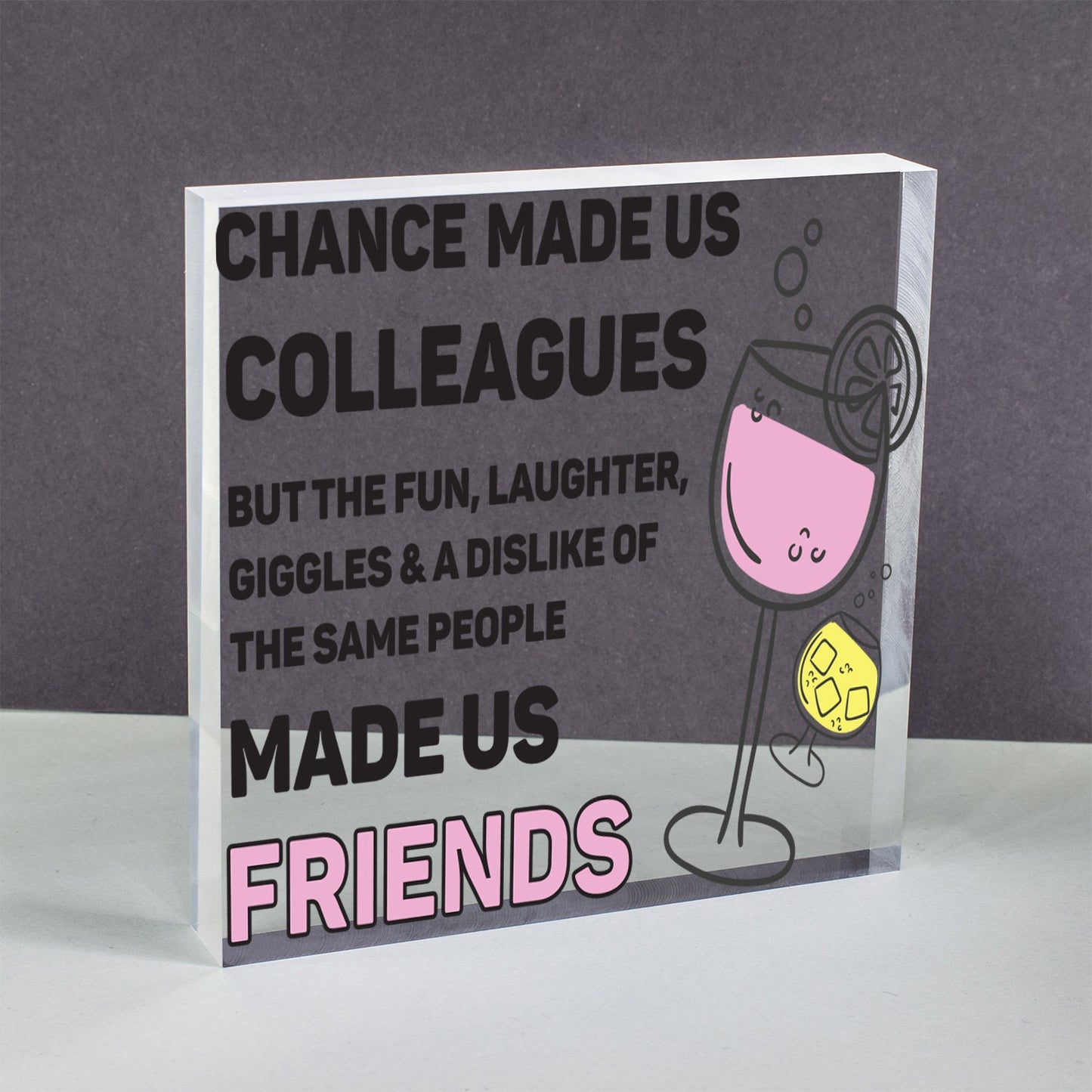 Chance Made Us Colleagues Gifts Heart Plaque Hanging Sign Friendship Friends