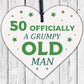 Rude 50th Birthday Funny Wooden Heart Birthday Gift For Dad Uncle Gift For Him