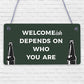 Funny Bar Welcome Sign Novelty Man Cave Gifts Home Bar Decor Garden Gifts