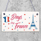 Chalkboard Holiday Countdown FRANCE Hanging Plaque Accessories Friendship Gifts