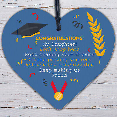 Graduation Gifts For Daughter Wooden Heart Plaque Congratulations Univerisity