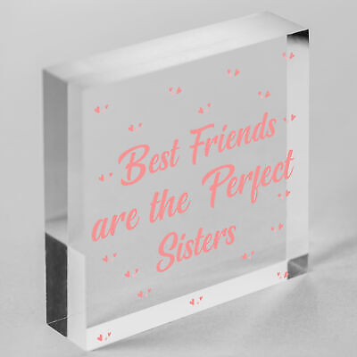 BEST FRIEND SISTER Plaque Thank You Gift Heart Keepsake Gift For Her Women