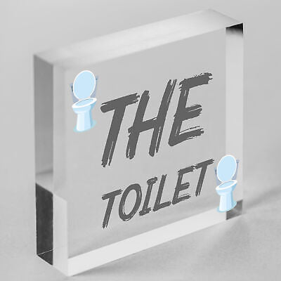 The Toilet Sign Marble Theme Hanging Bathroom Toilet Loo Sign Home Decor