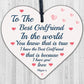 Best Girlfriend Gift Wood Heart Girlfriend Birthday Christmas Anniversary Gift