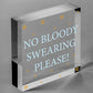 Novelty Man Cave Sign NO SWEARING Plaque Funny Shed Sign Gift For Men