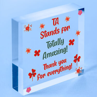 Thank You Gift For Teacher Teaching Assistant Wooden Heart Leaving School Gifts