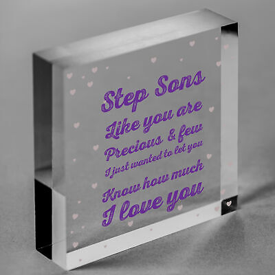 Step Son Birthday Christmas Card Gift For Son From Step Mum Dad Heart THANK YOU