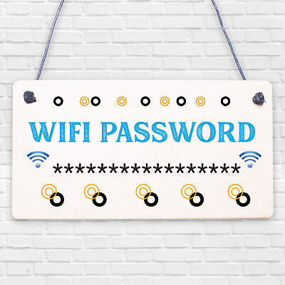 Wifi Password Chalkboard New Home Friend Gift Hanging Plaque House Warming Sign